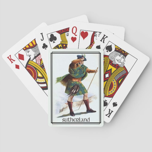 Jeu De Cartes Clan Sutherland Classic Scotland Bicycle Deck (dos)