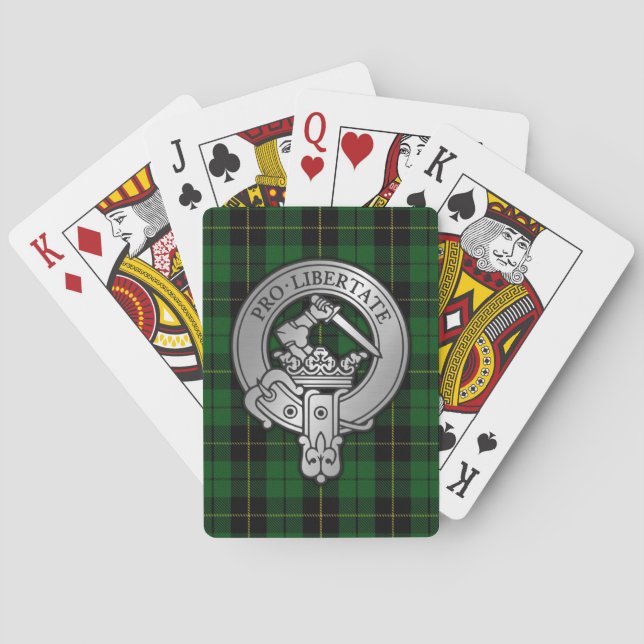 Jeu De Cartes Clan Wallace Crest & Hunter Tartan (dos)