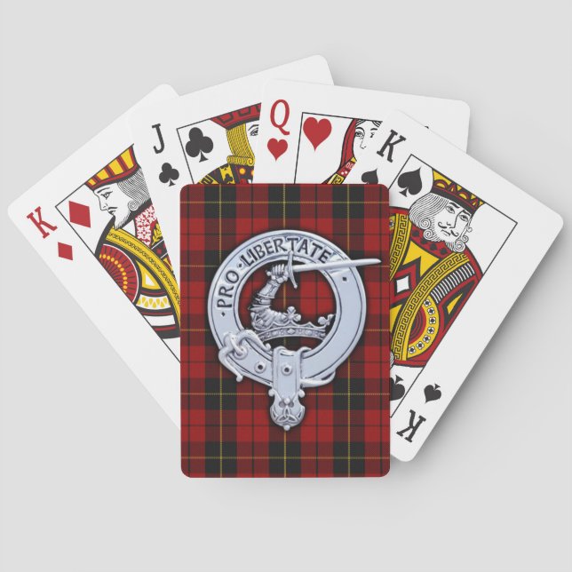 Jeu De Cartes Clan Wallace Crest & Tartan (dos)