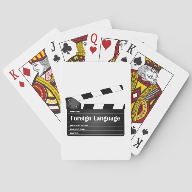 Jeu De Cartes Clapperboard de film en langue étrangère (dos)