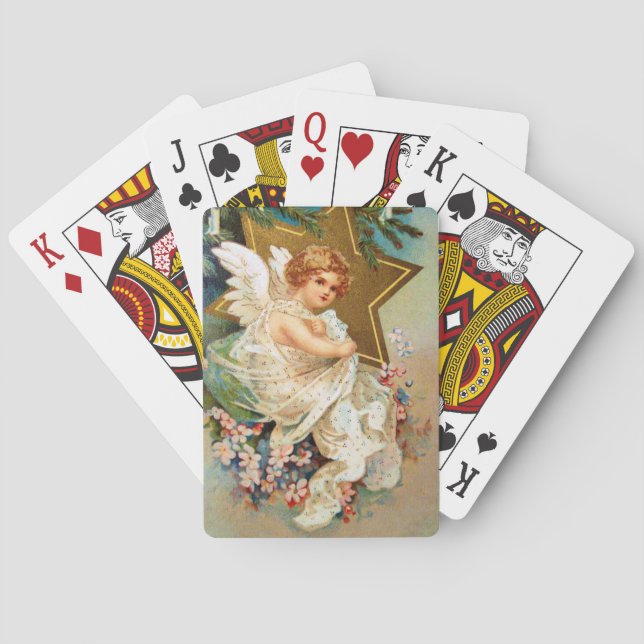Jeu De Cartes Clapsaddle : Ange de Noël (dos)