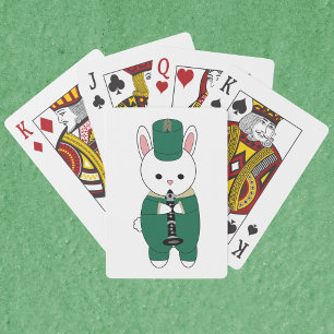 Jeu De Cartes Clarinet Rabbit Marching Band Vert Or