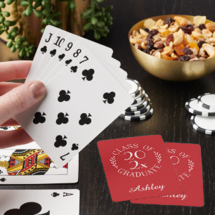 Jeu De Cartes Classe de l'année Graduate Nom Chic Typographie Ro