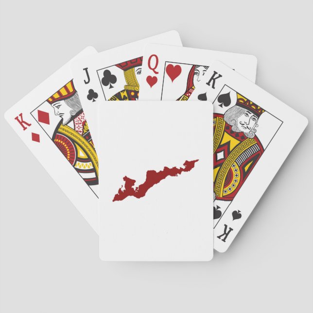 Jeu De Cartes Classic Fishers Island Playing Cards - Rouge/Blanc (dos)