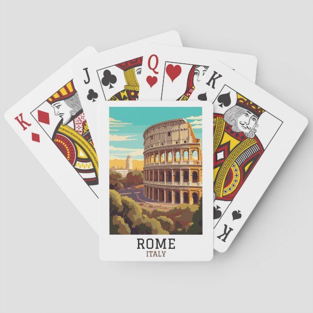 Jeu De Cartes Classic Rome Italie Colisée Historique (dos)