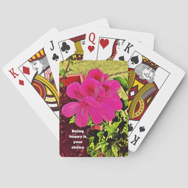 Jeu De Cartes classic rustic retro blooming flower (dos)