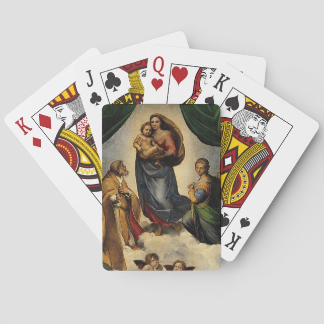 Jeu De Cartes Classique de Raphael "Vierge Sixtine" (vers 1513) (dos)
