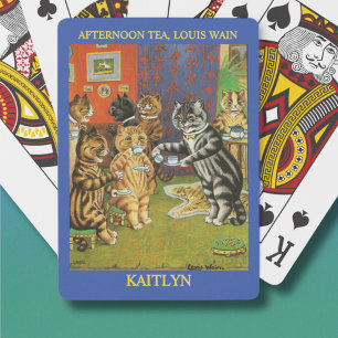 Jeu De Cartes Classique Louis Wain Cats Thé après-midi Personnal