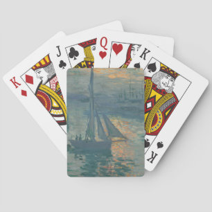 Jeu De Cartes Claude Monet Lever de soleil Marine Voilier Impres