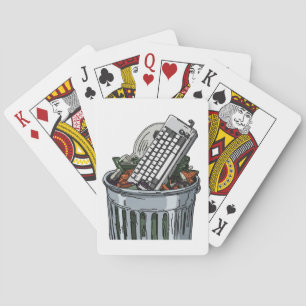 Jeu De Cartes Clavier sur poubelle
