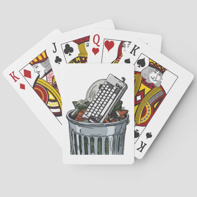 Jeu De Cartes Clavier sur poubelle (dos)