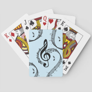 Jeu De Cartes Clé de sol climaxique musique bleue