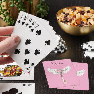 Jeu De Cartes Clé des plumes d'ange blanc