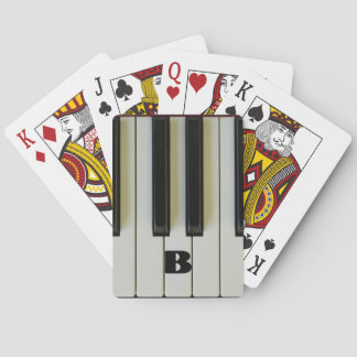 Jeu De Cartes Clés de piano avec l'initiale faite sur commande