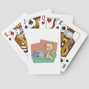 Jeu De Cartes Clipart de chat et de poisson