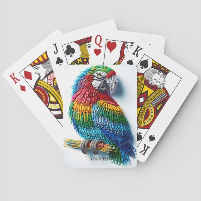 Jeu De Cartes Clips papier mignonne Imaginaire Oiseau (dos)