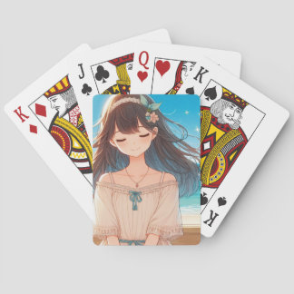 Jeu De Cartes Closed Eyes Girl