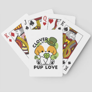 Jeu De Cartes Clover Pup Love - St. Patrick's Day Chien Design