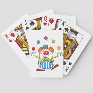 Jeu De Cartes Clown de Cirque Amusant Jonglant avec des Balles