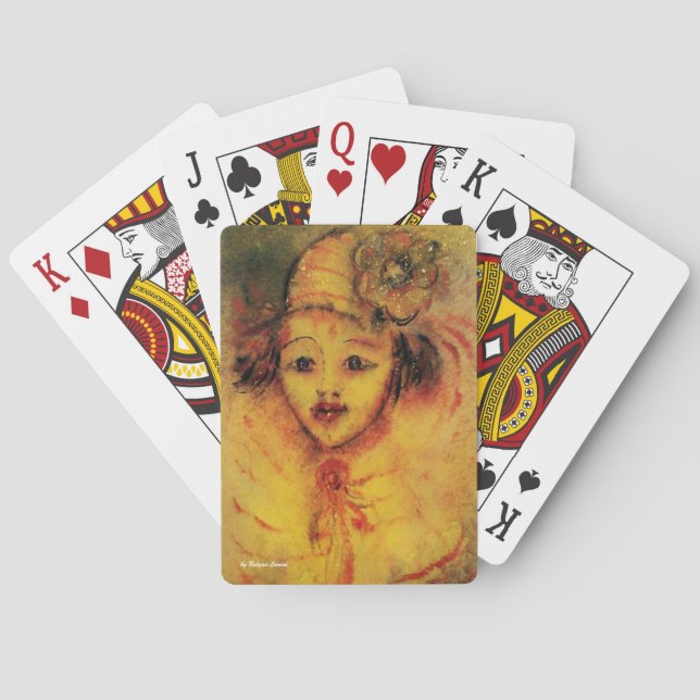 JEU DE CARTES CLOWN EN JAUNE (dos)