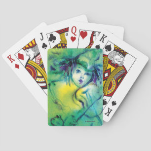 JEU DE CARTES CLOWN EN VERT