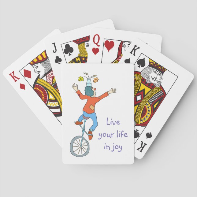 Jeu De Cartes Clown sur monocycle (dos)