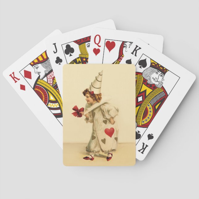 Jeu De Cartes Clown vintage Valentine (dos)