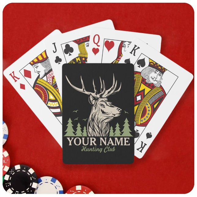Jeu De Cartes Club de chasse personnalisé Hunter Deer Elk Antler (Créateur téléchargé)