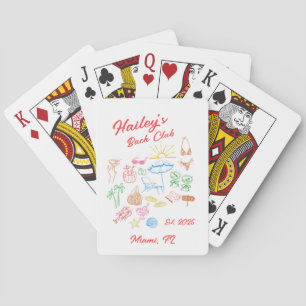 Jeu De Cartes Club de plage personnalisé Bachelorette Côte