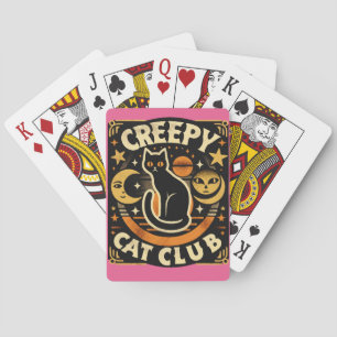 Jeu De Cartes Club du Chat Flippant – Création Rétro Mystique de
