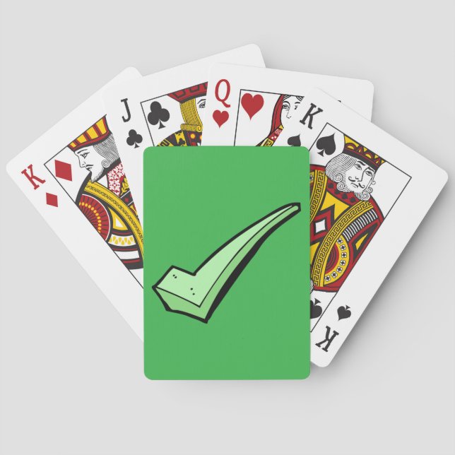 Jeu De Cartes Coche Verte Symbole de Validation (dos)