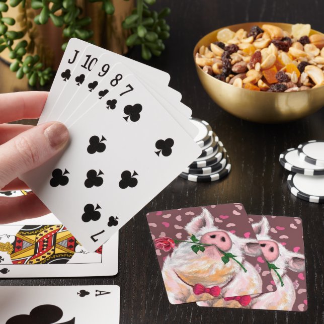 Jeu De Cartes Cochon avec Rose amusant jouer cartes cadeau - Gen (In Situ)