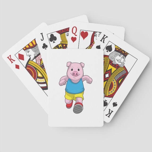 Jeu De Cartes Cochon comme coureur à la course (dos)