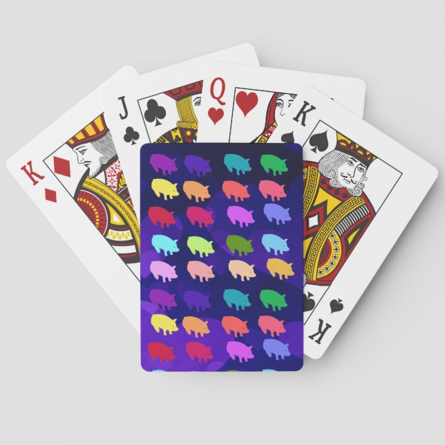 Jeu De Cartes Cochons arc-en-ciel (dos)