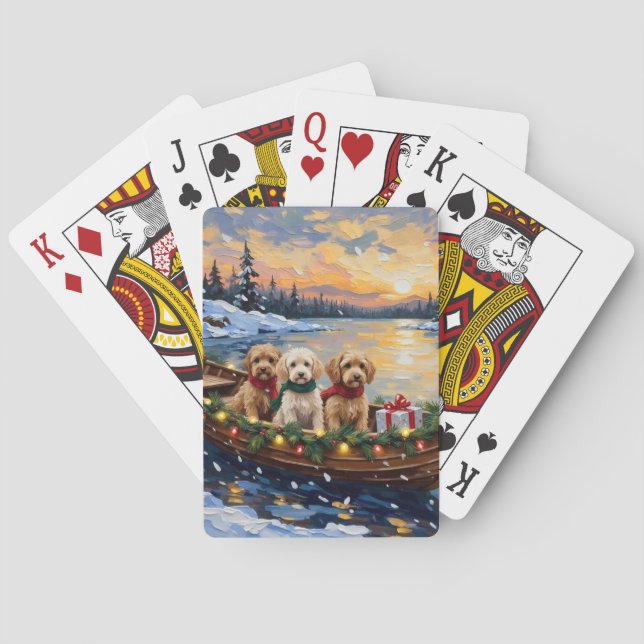 Jeu De Cartes Cockapoo Noël Bateau Fêtes (dos)