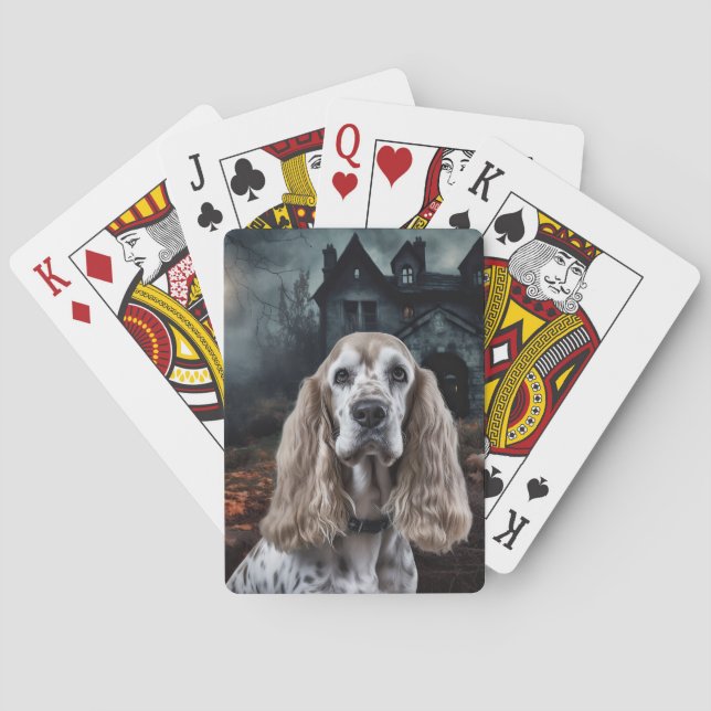Jeu De Cartes Cocker Spaniel Halloween Épouvantable (dos)