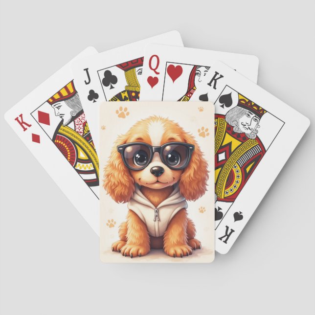 Jeu De Cartes Cocker Spaniel Kawaii Drôle Chien (dos)