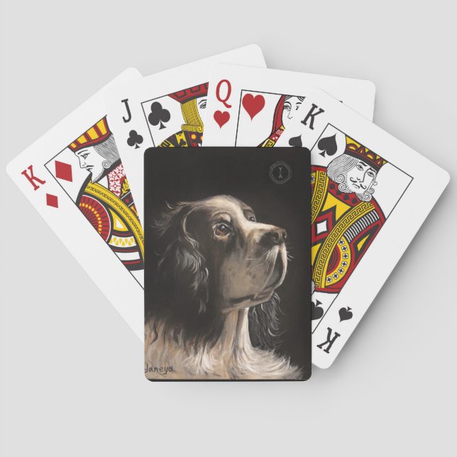 Jeu De Cartes cocker spaniel playing poker cards (dos)