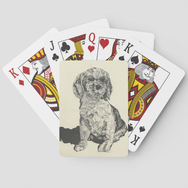 Jeu De Cartes Cocker Spaniel Poker Jouer aux cartes (dos)