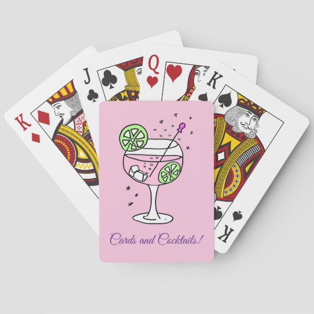 Jeu De Cartes Cocktails Gin Rose (dos)