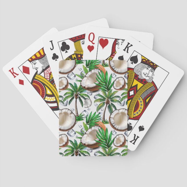 Jeu De Cartes Cocotier Palm Tree Tropical Motif Design (dos)
