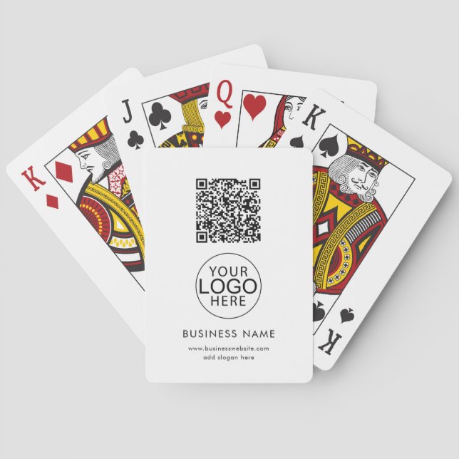 Jeu De Cartes Code QR et logo de l'entreprise (dos)