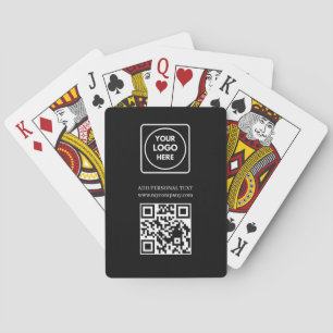 Jeu De Cartes Code QR Logo Site Web Scan Cartes de Poker Personn