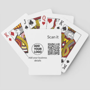 Jeu De Cartes Code QR simple minimaliste ajouter un logo nom de