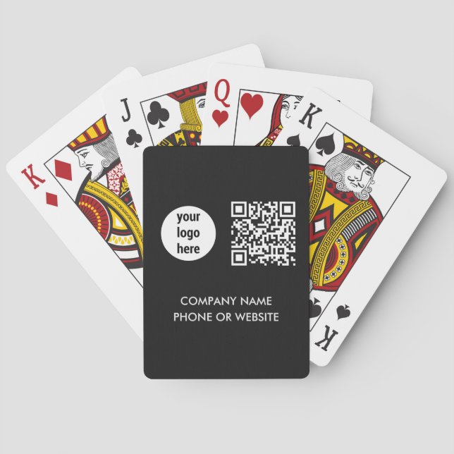 Jeu De Cartes Code QR Texte Site Web Logo Entreprise Compagnie N (dos)