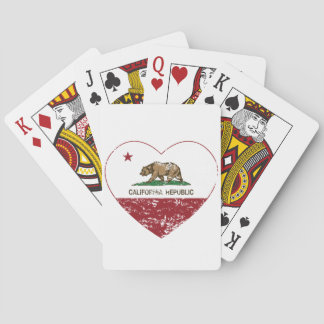 Jeu De Cartes Coeur d'amour de République de la Californie affli