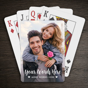 Jeu De Cartes Cœur d'amour de script de photo et de texte person