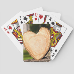 Jeu De Cartes cœur de bois