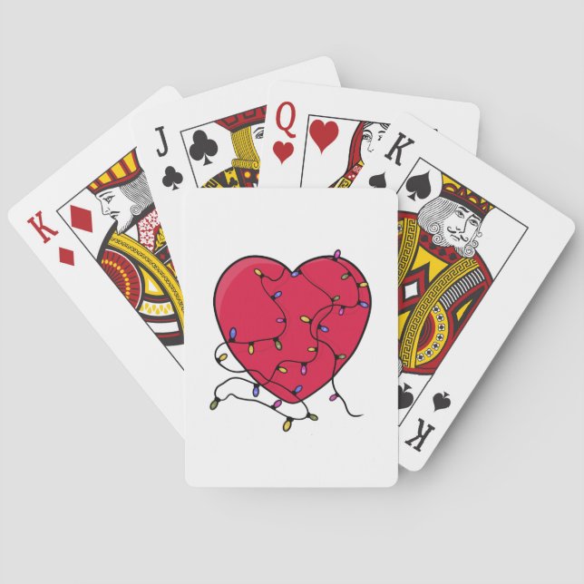 Jeu De Cartes Coeur éclairé (dos)