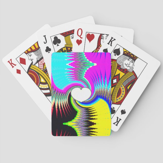 Jeu De Cartes Coeur et spirale (dos)